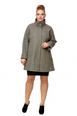 Длинное женское пальто из текстиля
