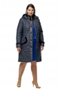 Женское пальто из текстиля с капюшоном, отделка песец 8009955-3