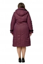 Женское пальто из текстиля с капюшоном, отделка норка 8010058-3