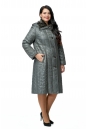 Женское пальто из текстиля с капюшоном, отделка искусственный мех 8011860-2