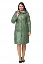 Женское пальто из текстиля с капюшоном, отделка искусственный мех 8011867-2