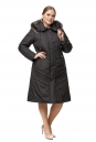 Женское пальто из текстиля с капюшоном, отделка песец 8012675-2