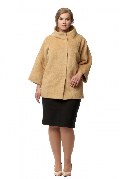 Женское пальто из текстиля с воротником 8017030