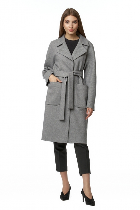 Женское пальто из текстиля с воротником 8017039