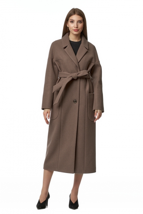 Женское пальто из текстиля с воротником 8017051