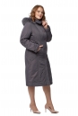Женское пальто из текстиля с капюшоном, отделка песец 8019512-2