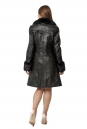 Женское кожаное пальто из натуральной кожи с воротником, отделка бобер 8019811-3