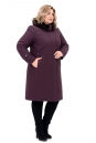 Женское пальто из текстиля с капюшоном, отделка искусственный мех 8020281-3