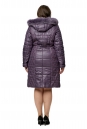Женское пальто из текстиля с капюшоном, отделка песец 8020463-3