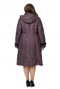 Женское пальто из текстиля с капюшоном, отделка норка 8022093-3