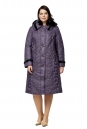 Женское пальто из текстиля с капюшоном, отделка норка 8022094-2
