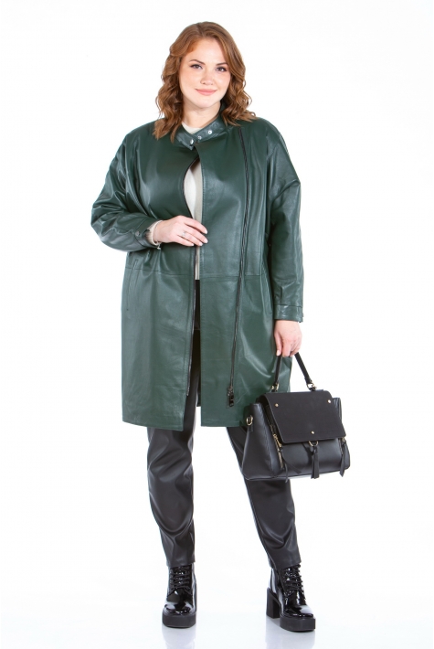 Женское кожаное пальто из натуральной кожи с воротником 8022756