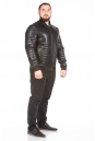Мужская кожаная куртка из эко-кожи с воротником 8023027