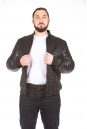 Мужская кожаная куртка из эко-кожи с воротником 8023027-2
