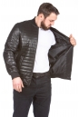 Мужская кожаная куртка из эко-кожи с воротником 8023027-5