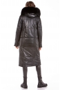 Женское кожаное пальто из натуральной кожи с капюшоном, отделка песец 8023135-3