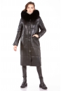 Женское кожаное пальто из натуральной кожи с капюшоном, отделка песец 8023135-8
