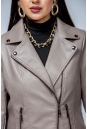 Женская кожаная куртка из эко-кожи с воротником 8023321-14