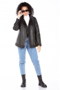 Женская кожаная куртка из эко-кожи с воротником, отделка искусственный мех 8023331-12