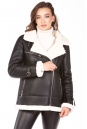 Женская кожаная куртка из эко-кожи с воротником, отделка искусственный мех 8023333-3
