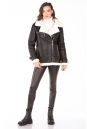 Женская кожаная куртка из эко-кожи с воротником, отделка искусственный мех 8023333-13
