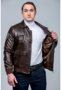 Мужская кожаная куртка из эко-кожи с воротником 8023409-11