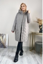 Женское пальто из текстиля с капюшоном 8024011-4