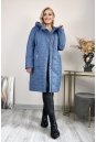 Женское пальто из текстиля с капюшоном 8024012-2