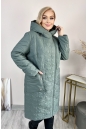Женское пальто из текстиля с капюшоном 8024013-2