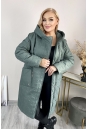 Женское пальто из текстиля с капюшоном 8024013-3
