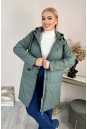 Женское пальто из текстиля с капюшоном 8024105-3