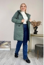 Женское пальто из текстиля с капюшоном 8024105-4